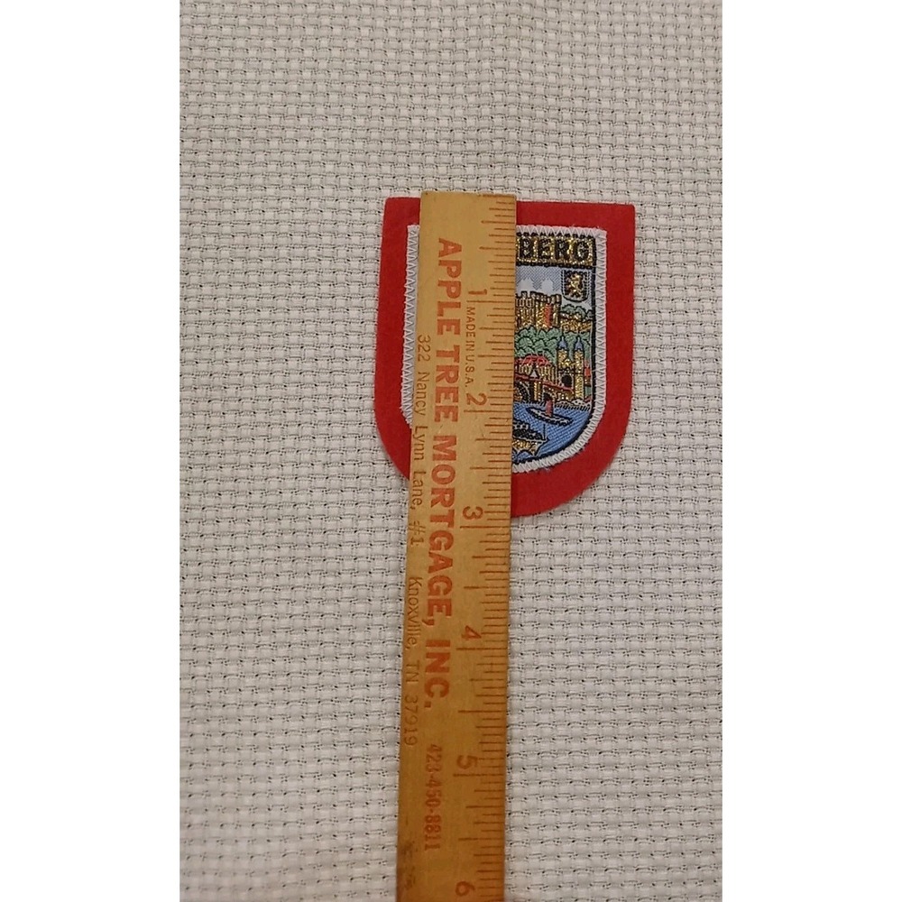 VTG Heidelberg Castle Patch Germany Souvenir Badge Old Bridge Over Neckar River - Picture 2 of 4